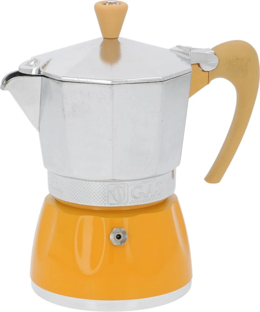 G.A.T. Moka Delizia 3-Cup Moka Pot - Yellow 3 G.A.T. Moka Delizia 3-Cup Moka Pot - Yellow