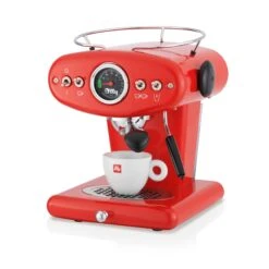 Illy X1 Anniversary E.S.E. Pod & Ground Coffee Machine - Red 15 Illy X1 Anniversary E.S.E. Pod & Ground Coffee Machine - Red -Crema Coffee Store 20294 X1 ECO RED 3Q CAPP