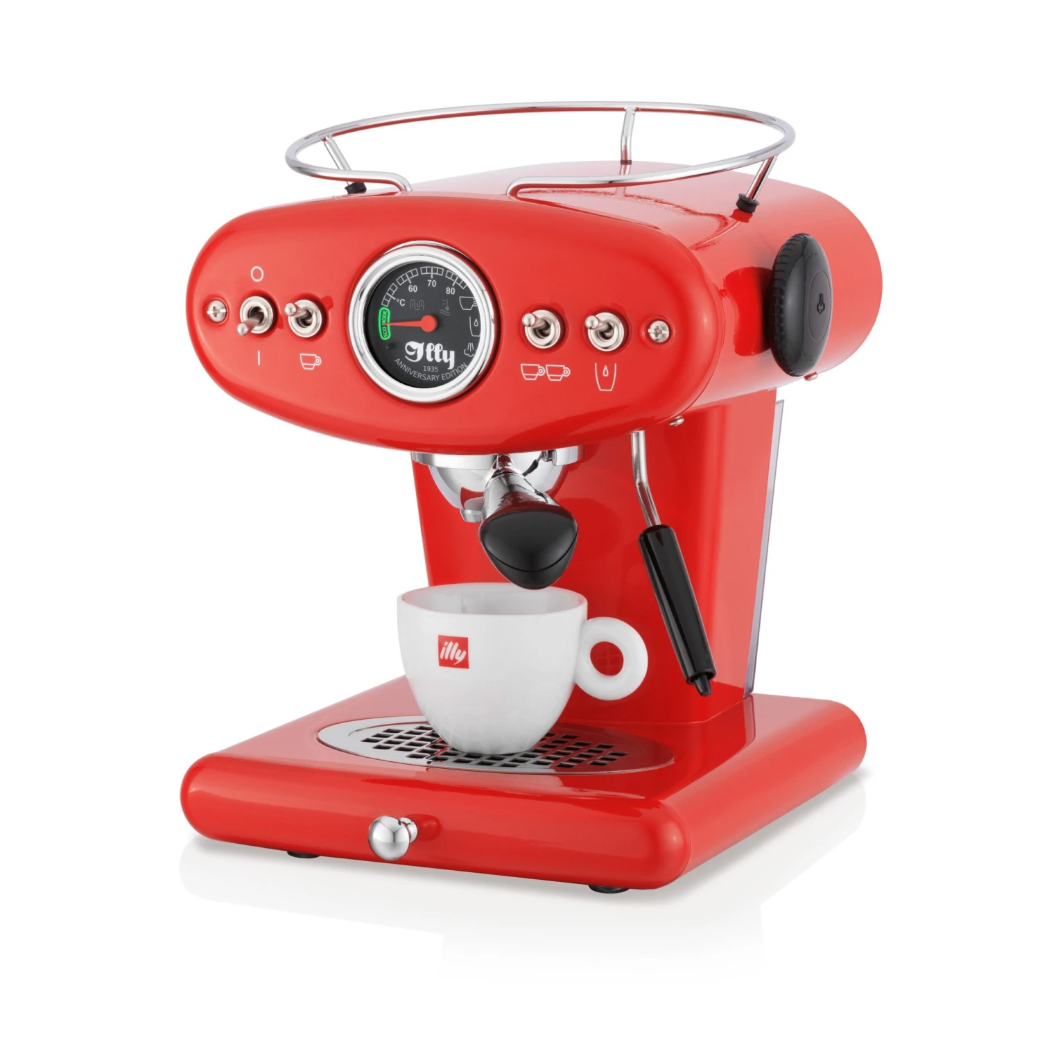 Illy X1 Anniversary E.S.E. Pod & Ground Coffee Machine - Red 8 Illy X1 Anniversary E.S.E. Pod & Ground Coffee Machine - Red - Image 6