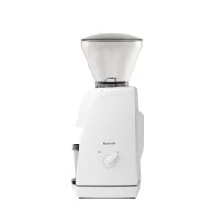 Baratza Encore ESP Coffee And Espresso Grinder - White 12 Baratza Encore ESP Coffee And Espresso Grinder - White -Crema Coffee Store 495 EncoreESP White DosingCup 03 Side OnWhite WEB