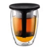 Bodum 12oz Tea For One With Strainer In Black -Crema Coffee Store 5397 original bodum 12oz tea for one with strainer black