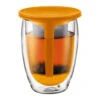 Bodum 12oz Tea For One With Strainer In Orange 1 Bodum 12oz Tea For One With Strainer In Orange -Crema Coffee Store 5399 original bodum 12oz tea for one with strainer orange 2