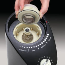 Capresso Infinity Plus Conical Burr Coffee Grinder In Black -Crema Coffee Store 570.01InfinityPlusBurrHR