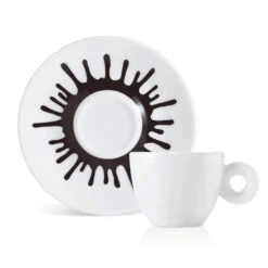 Illy Art Collection Ai Weiwei Set Of 2 Espresso Cups 10 Illy Art Collection Ai Weiwei Set Of 2 Espresso Cups -Crema Coffee Store AiWeiwei CupandSaucerBlack