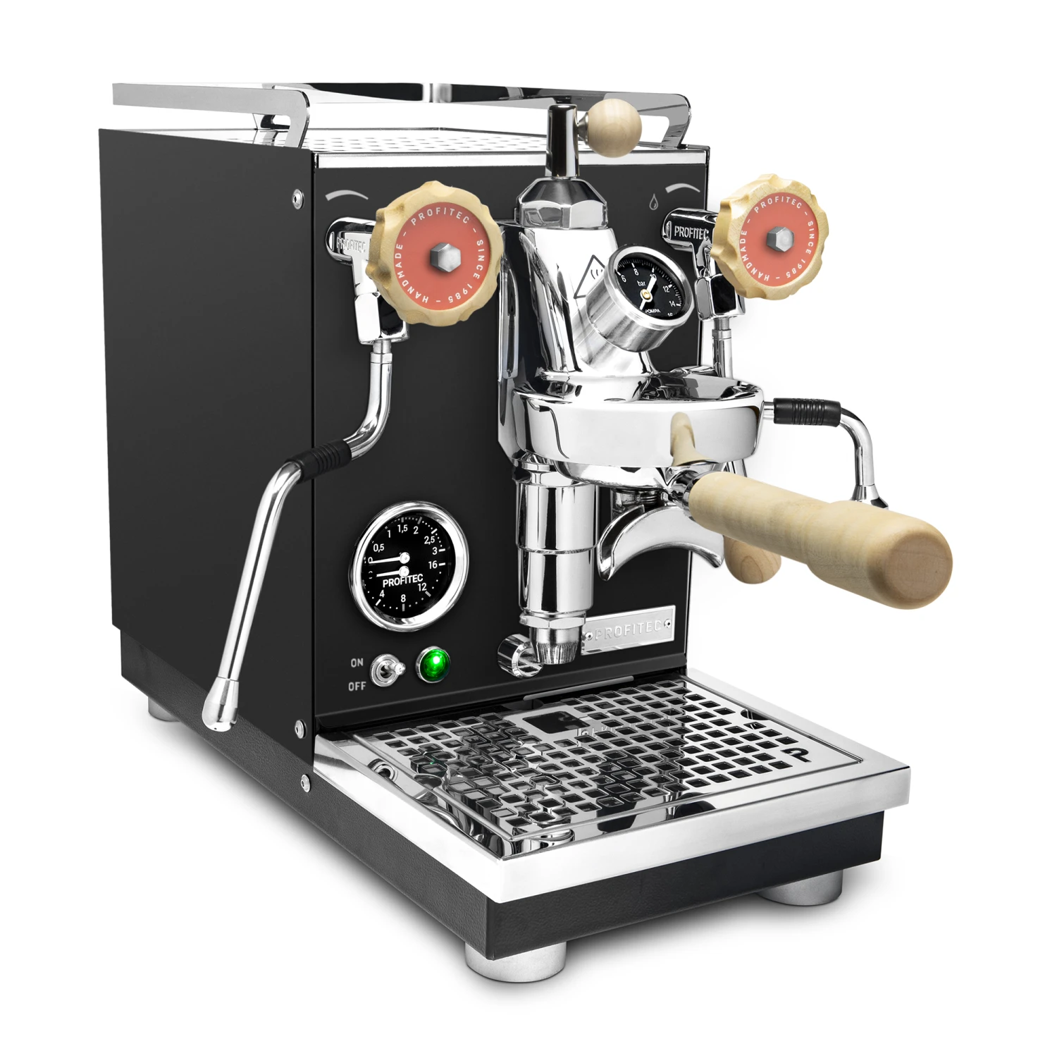 Profitec Pro 400 Espresso Machine In Matte Black With Flow Control And Tiger Maple 4 Profitec Pro 400 Espresso Machine In Matte Black With Flow Control And Tiger Maple - Image 2