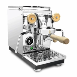 Profitec Pro 400 Espresso Machine With Tiger Maple -Crema Coffee Store Chrome Maple Orange