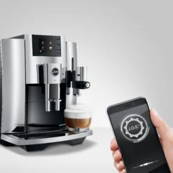 JURA E8 Espresso Machine - Chrome (NAA) 29 JURA E8 Espresso Machine - Chrome (NAA) -Crema Coffee Store E8 Chrome NAA infinitytable joe iphone square