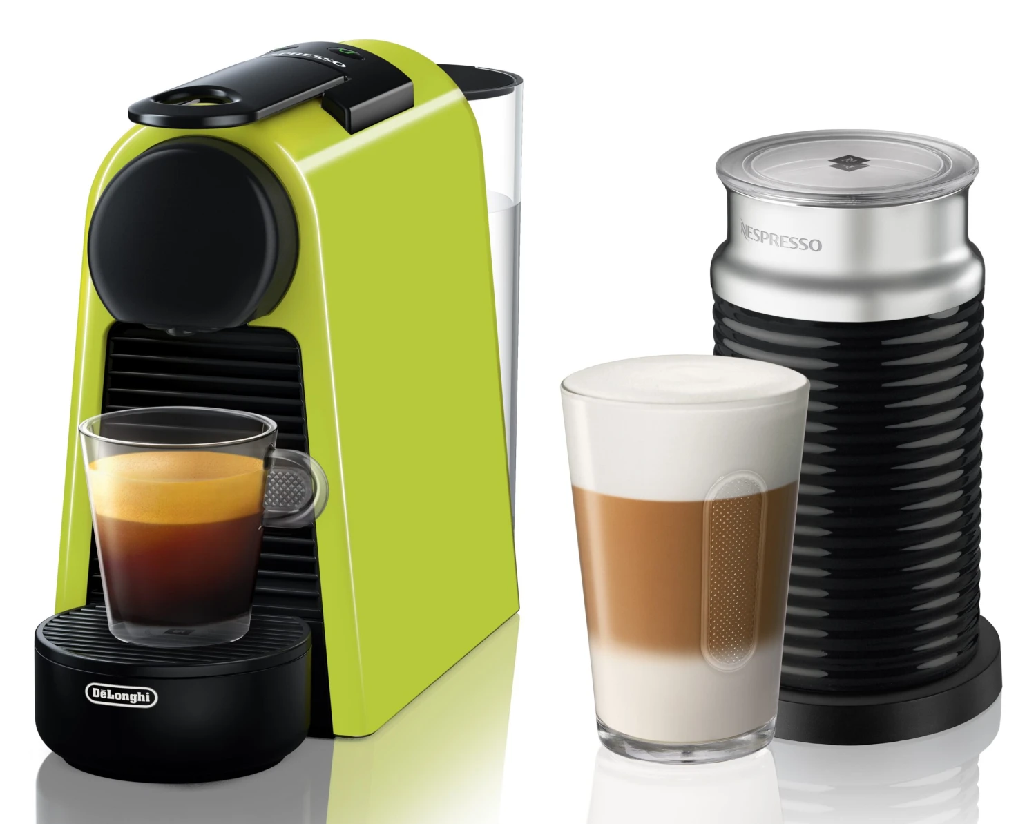 Nespresso Essenza Mini Espresso Machine By DeLonghi With Aeroccino - Lime Green 3 Nespresso Essenza Mini Espresso Machine By DeLonghi With Aeroccino - Lime Green