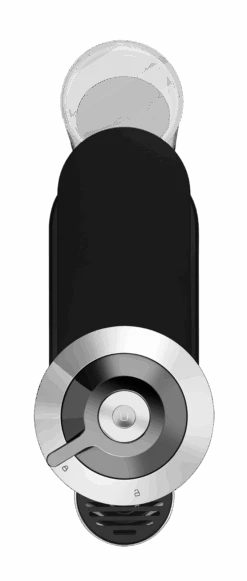 Nespresso Vertuo Next Deluxe Espresso Machine By DeLonghi - Chrome -Crema Coffee Store ENV120C Vertuo Next D Pure Chrome Delonghi Top