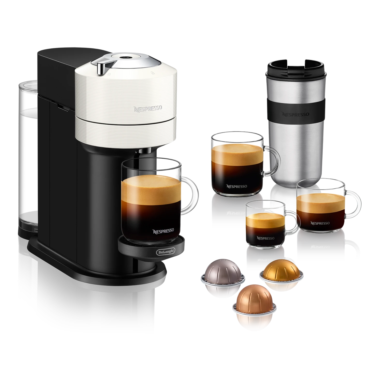 Nespresso Vertuo Next Espresso Machine By DeLonghi With Aeroccino - White 5 Nespresso Vertuo Next Espresso Machine By DeLonghi With Aeroccino - White - Image 3