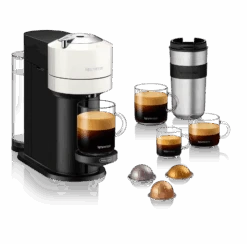 Nespresso Vertuo Next Espresso Machine By DeLonghi - White -Crema Coffee Store ENV120W 02