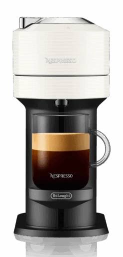 Nespresso Vertuo Next Espresso Machine By DeLonghi - White -Crema Coffee Store ENV120W 03