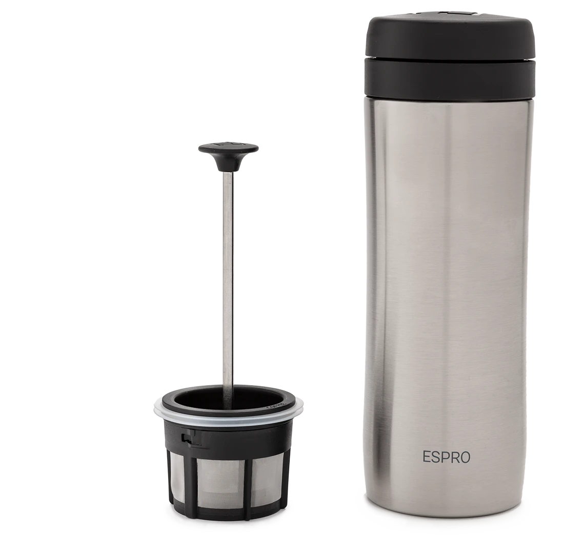Espro P1 Travel Press For Coffee - Stainless Steel 4 Espro P1 Travel Press For Coffee - Stainless Steel - Image 2