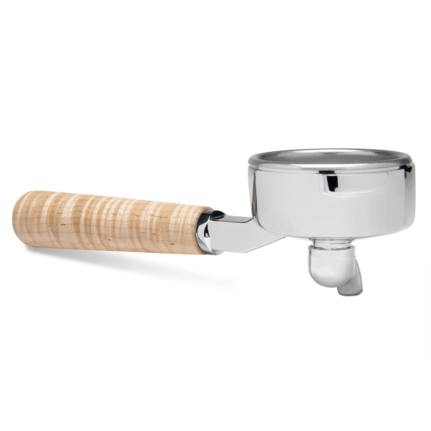 Tiger Maple Single Spout Gaggia Portafilter 3 Tiger Maple Single Spout Gaggia Portafilter