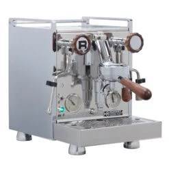 Rocket Espresso Mozzafiato Cronometro V Espresso Machine - Walnut Accents -Crema Coffee Store IMG 1302W