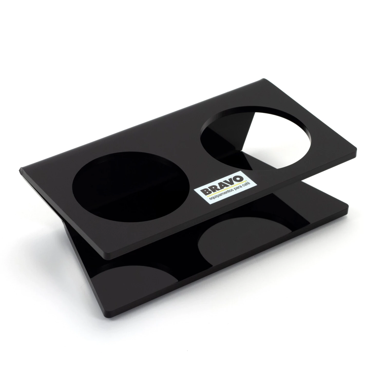 Bravo Acrylic Tamper And Distributor Stand - Black 3 Bravo Acrylic Tamper And Distributor Stand - Black