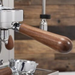 Rocket Espresso R Cinquantotto Espresso Machine - Walnut Accents -Crema Coffee Store IMG 4477