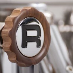 Rocket Espresso R Cinquantotto Espresso Machine - Walnut Accents -Crema Coffee Store IMG 4479