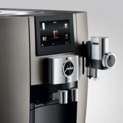 JURA J8 Super-Automatic Espresso Machine - Midnight Silver -Crema Coffee Store J8 det MiSi design PFFF