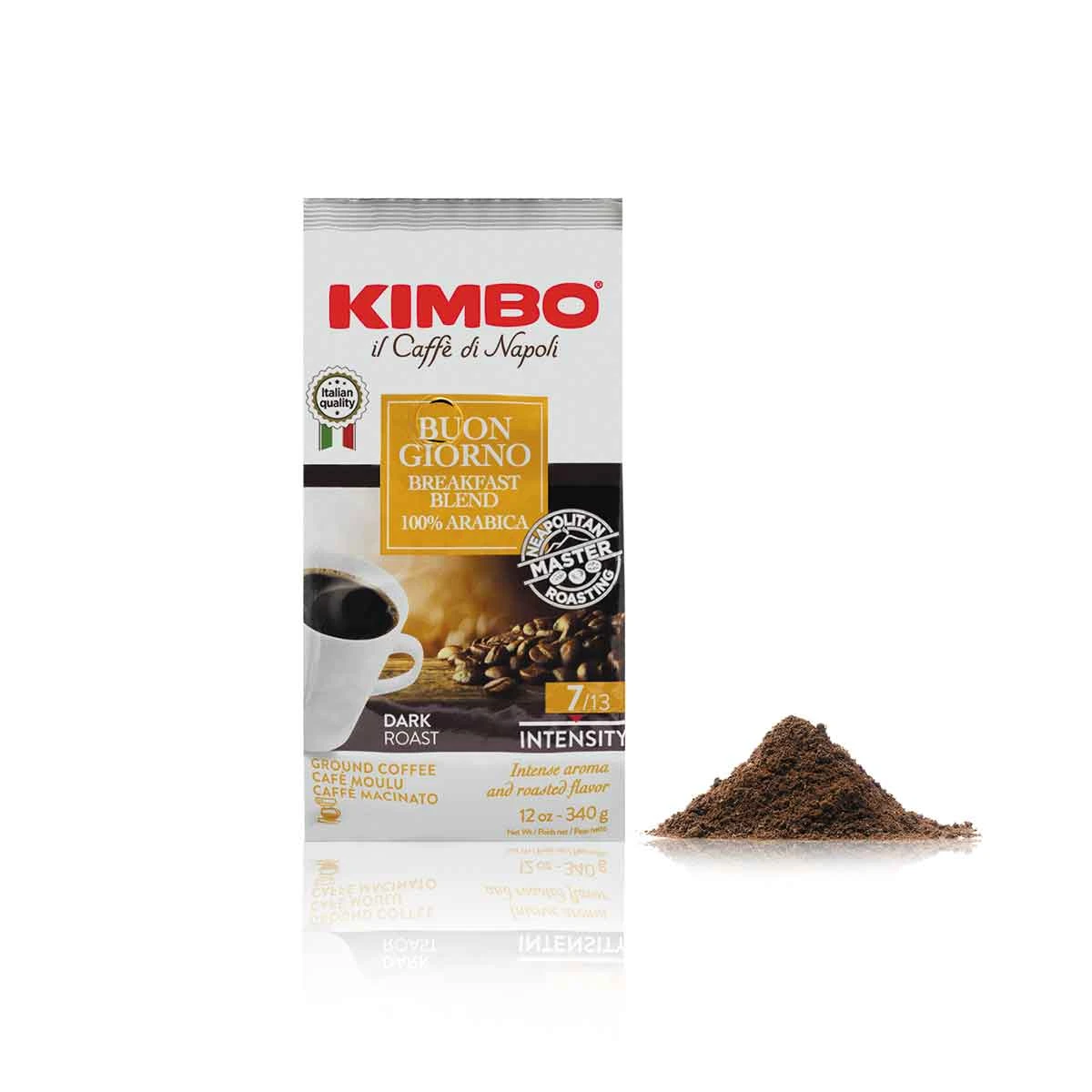 Kimbo Il Caffe Di Napoli Buongiorno Breakfast Blend Drip Coffee Ground 340g - Bag 6 Kimbo Il Caffe Di Napoli Buongiorno Breakfast Blend Drip Coffee Ground 340g - Bag - Image 4