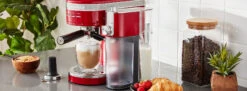 KitchenAid® Automatic Milk Frother Attachment - Empire Red 13 KitchenAid® Automatic Milk Frother Attachment - Empire Red -Crema Coffee Store KitchenaidMilkFrotherEmpireRedBanner