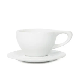 NotNeutral Large Latte Cup And Saucer - White