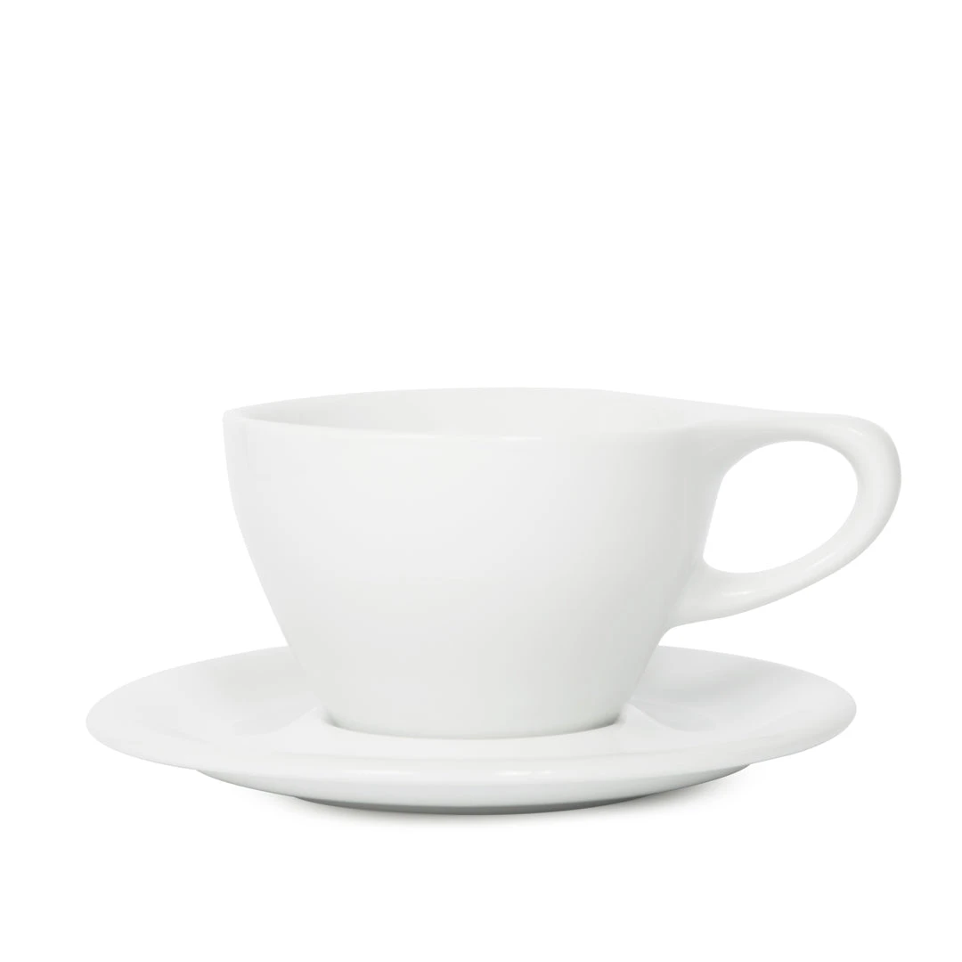 NotNeutral Small Latte Cup And Saucer - White 3 NotNeutral Small Latte Cup And Saucer - White