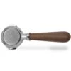 Lelit 58mm Bottomless Portafilter - Walnut -Crema Coffee Store Lelit58mmWalnutBottomlessPortafilter WithBasket