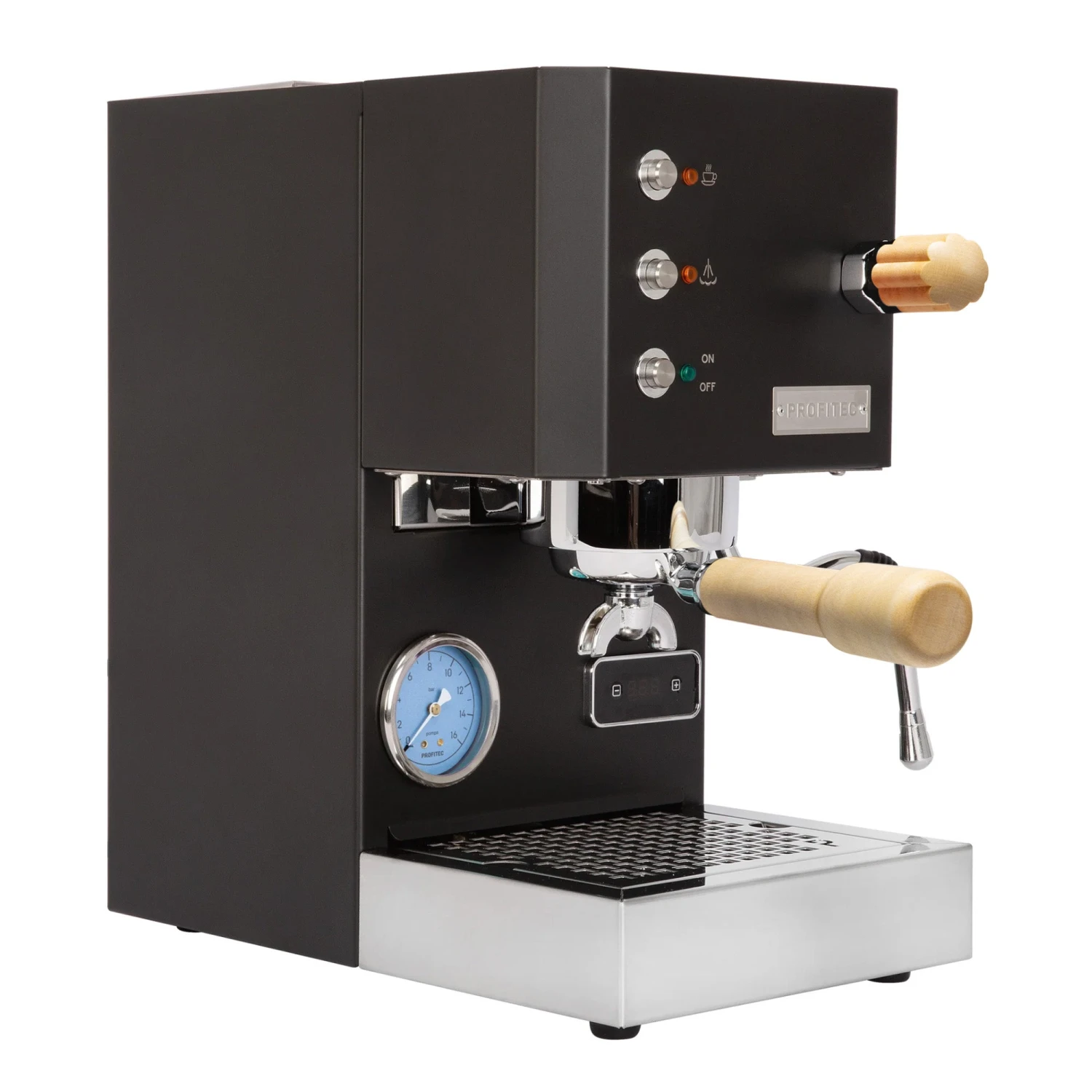 Profitec GO Espresso Machine - Black With Tiger Maple 3 Profitec GO Espresso Machine - Black With Tiger Maple