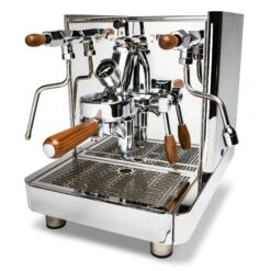 Quick Mill Vetrano Design Espresso Machine With Flow Control - Walnut Accents