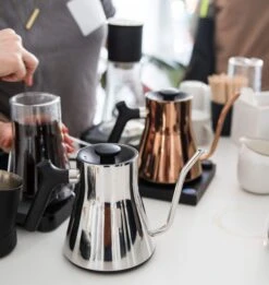 Fellow Stagg EKG 0.9L Kettle - Polished Steel -Crema Coffee Store TG7A2297kettles