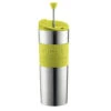 Bodum 15oz Traveling French Press Coffee Maker In Green 2 Bodum 15oz Traveling French Press Coffee Maker In Green -Crema Coffee Store bodum 15oz traveling french press coffee maker lime 1