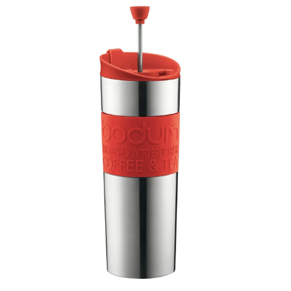 Bodum 15oz Traveling French Press Coffee Maker In Red 3 Bodum 15oz Traveling French Press Coffee Maker In Red