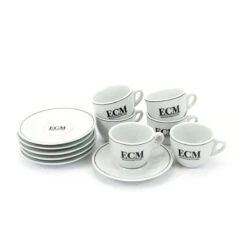 Set Of 6 ECM Espresso Cups And Saucers