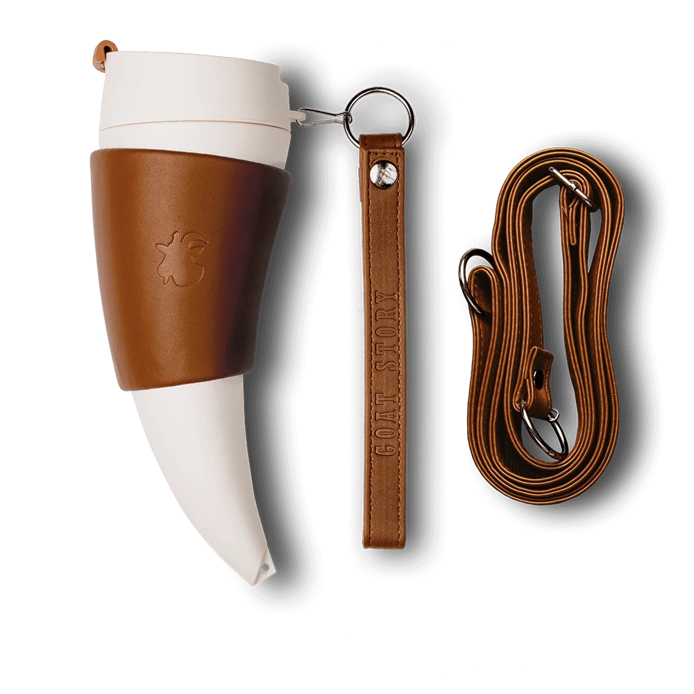 Goat Story Brown Leather Goat Mug 12oz 4 Goat Story Brown Leather Goat Mug 12oz - Image 2