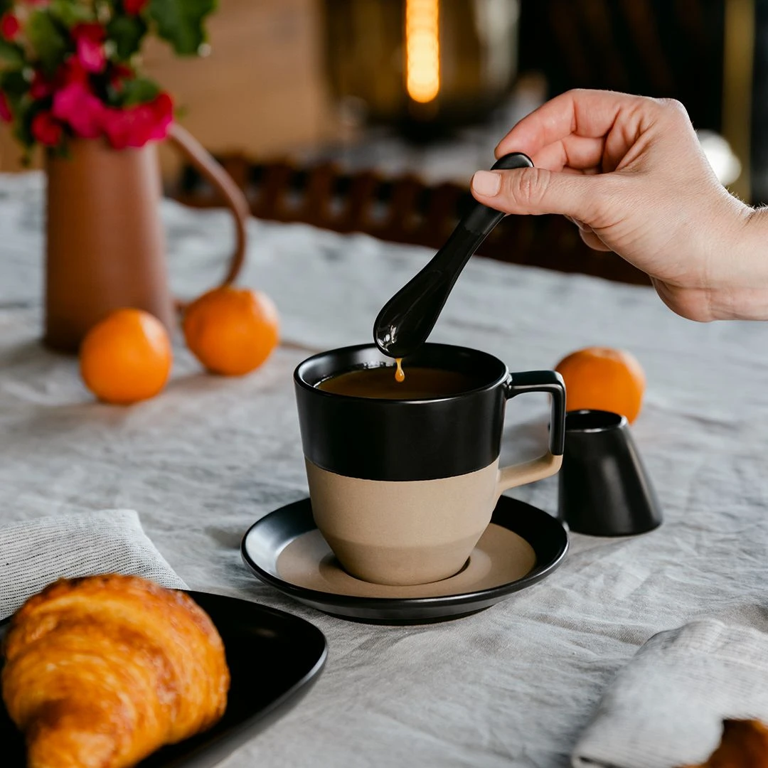 NotNeutral Black Pico Cappuccino And Latte Saucer 5 NotNeutral Black Pico Cappuccino And Latte Saucer - Image 3